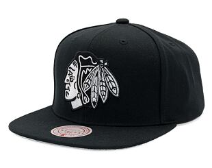 Kšiltovka Mitchell & Ness - Evergreen Black White Snapback - Chicago Blackhawks - Black