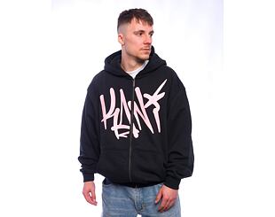 Mikina Karl Kani - Woven Signature Kani Os Zip Hoodie - black/rose