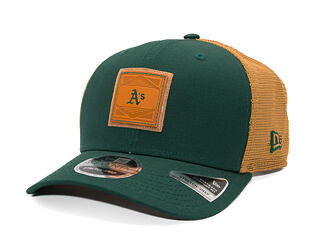 Kšiltovka New Era - MLB Debossed 9SEVENTY Stretch-Snap - Oakland Athletics - Green / Brown