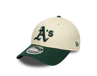 Kšiltovka New Era - MLB WS Patch Retro 9FORTY M-CROWN - Oakland Athletics - Cream / Dark Green
