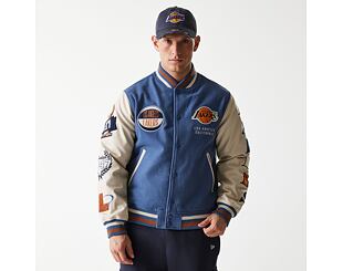 Bunda New Era - NBA Patch Varsity Jacket - LA Lakers - Muted Indigo