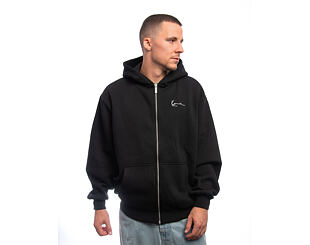 Mikina Karl Kani - Chest Signature Essential Oversized Zip Hoodie - Black