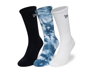Socks New Era - Tie dye Crew Socks 3pk - White / Navy