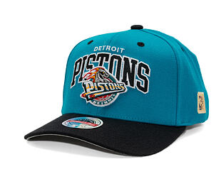 Cap Mitchell & Ness - NBA Team Arch Snapback - Detroit Pistons - Teal / Black