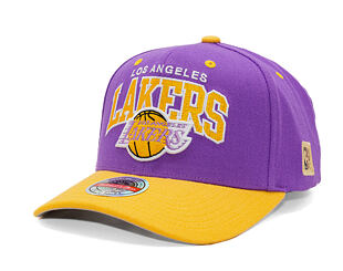 Cap Mitchell & Ness - NBA Team Arch Snapback - Los Angeles Lakers - Purple / Yellow