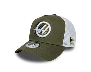 Cap New Era - F1 Seasonal 9FORTY A-Frame Trucker - HAAS F1 - New Olive