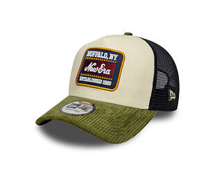 Cap New Era - Branded Patch Cord 9FORTY A-Frame Trucker - Cream / New Olive