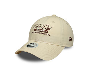 Womens Cap New Era - Branded Cafe Slogan 9TWENTY - Cream / Deep Auburn