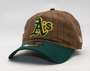 Cap New Era × Three Looms - Chestnut Pinstripe 9TWENTY A-Frame - Oakland Athletics