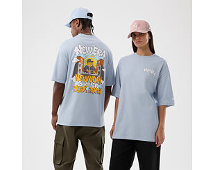 Tee New Era - Branded Block Party Graphic Oversized Tee - Sky Blue