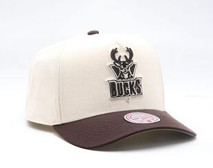 Cap Mitchell & Ness - NBA Brown And Cream Pro Snapback Hwc - Milwaukee Bucks - Cream