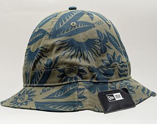 New Era Explorer Hibiscus Print New Olive Bucket Hat