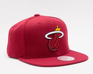 Mitchell & Ness Team Ground 2.0 Snapback Miami Heat Maroon Cap