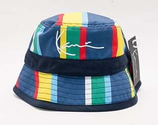 Karl Kani Signature Reversible Stripe Bucket Hat navy/red/yellow