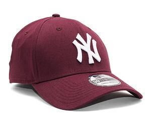 New Era 39THIRTY MLB League Essential New York Yankees Maroon / White Cap