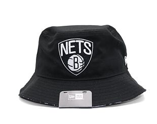 New Era NBA Print Infill Bucket Brooklyn Nets Black Hat