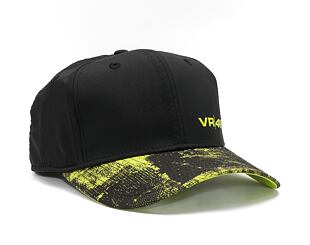 New Era 9FIFTY Stretch-Snap All-Over-Print VR46 Black / Upright Yellow Cap