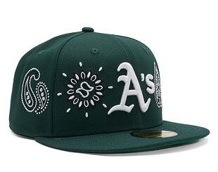 New Era 59FIFTY MLB All-Over-Print Paisley 5 Oakland Athletics Team Color / Optic White Cap