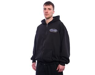 Mikina Karl Kani - Woven Signature Chrome Zip Hoodie - black