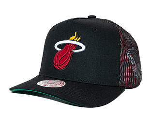 Kšiltovka Mitchell & Ness - NBA Tremor Trucker - Miami Heat - Black