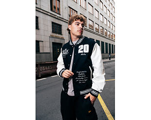 Bunda New Era - Patch Varsity Jacket - Black
