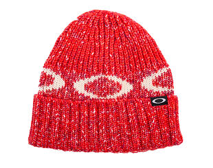 Oakley - W. Ellipse Ribbed Beanie - Hibiscus Red