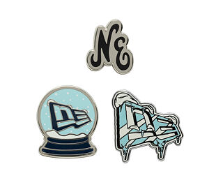 Pin New Era - Branded 3× Cap Pin Set - Silver