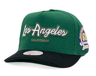 Cap Mitchell & Ness - NBA - La Script 2.0 - Los Angeles Lakers - Green/Black