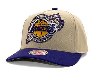 Cap Mitchell & Ness - Off Tilted - NBA - Los Angeles Lakers - Off White