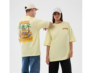 Tee New Era - Branded Beach Party Graphic Oversized Tee - Yellow