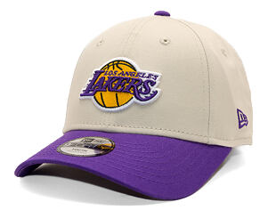 Dětská Kšiltovka New Era - NBA Color Block 9FORTY - LA Lakers - Stone / Purple