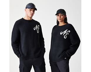 Sweater New Era - Branded Knit Sweater - Black