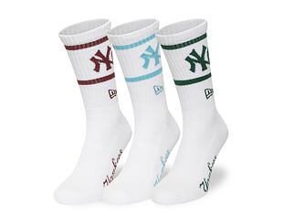Socks New Era - MLB Crew Socks 3pk - NY Yankees - White