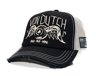 Cap Von Dutch - Trucker - Eye Out Side Patch Black/White