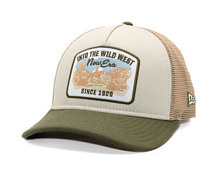 Cap New Era - Branded Wild West Patch 9FORTY M-CROWN A-Frame Trucker - New Olive / Stone
