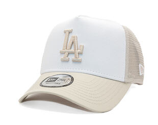 Cap New Era - MLB Essential 9FORTY A-Frame Trucker - LA Dodgers - Stone / White