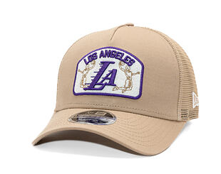Cap New Era - NBA Felt Patch 9FORTY M-CROWN A-Frame Trucker - LA Lakers - Camel