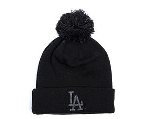 Womens Beanie New Era - MLB Metallic Pom Beanie - LA Dodgers - Black