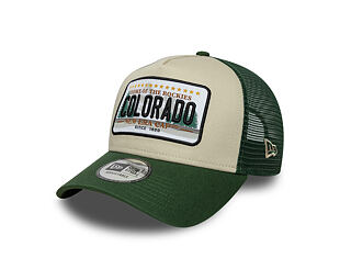 Cap New Era - Branded Licence Plate 9FORTY A-Frame Trucker - Cilantro Green / Stone