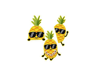 Patch Monoquick - Ananasy 6 x 3,9 cm