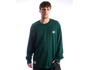 Longsleeve Tee Champion - Green Long Sleeve Crewneck T-Shirt