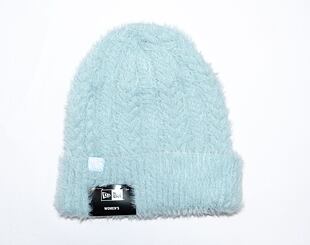 New Era Womens Fluffy Beanie Sky Blue/White