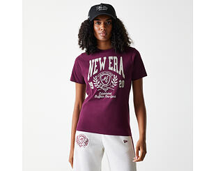 Dámské Triko New Era - Crest Tee Regular - Burgundy