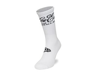 Socks New Era - Script Crew Socks 1pk - White / Navy
