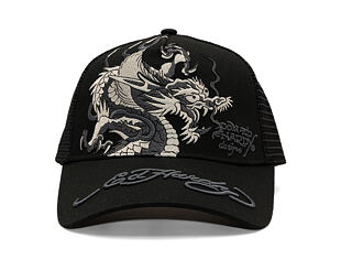 Cap Ed Hardy - Mono Giant Dragon Twill Front Mesh Trucker - Black/Black