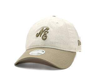 Womens Cap New Era - Branded Linen 9TWENTY - Stone / New Olive
