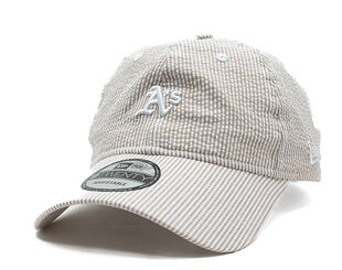 Cap New Era - MLB Seersucker 9TWENTY - Oakland Athletics - Stone / White