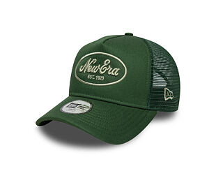 Kids Cap New Era - Branded Oval Patch 9FORTY A-Frame Trucker - Cilantro Green / Soft Grass