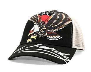 Cap Ed Hardy - Unisex Soaring Eagle Ed Hardy Script 5 Panel Cap - Black/Blue Wash