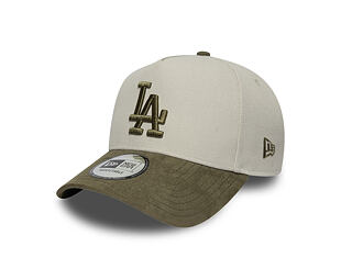 Cap New Era - MLB Suede Visor 9FORTY A-Frame - LA Dodgers - Stone / New Olive